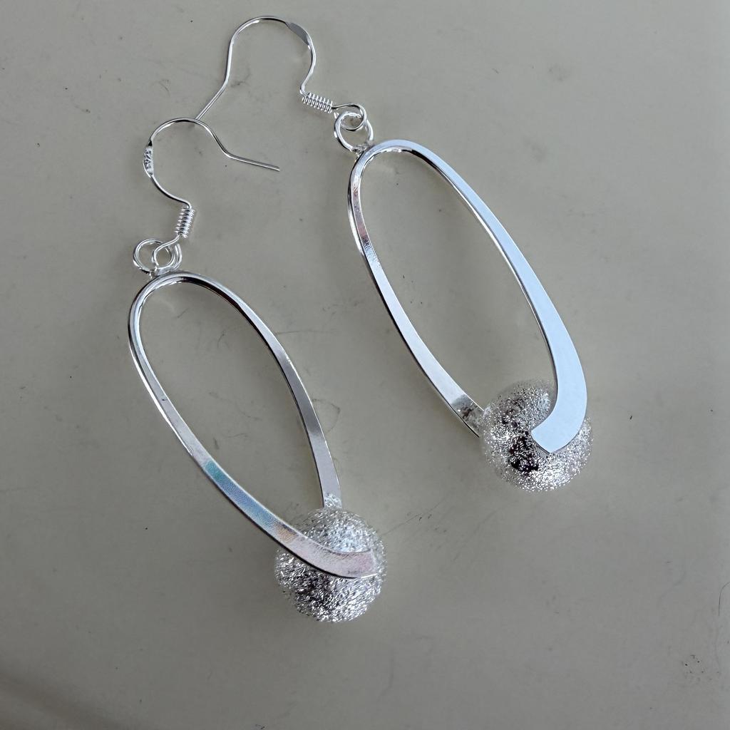 Xiaomi 925 Sterling Silver Earrings For Women Trendy Geometric Tassel Ball Earring Jewelry Prevent Allergy Party Gift Accessories