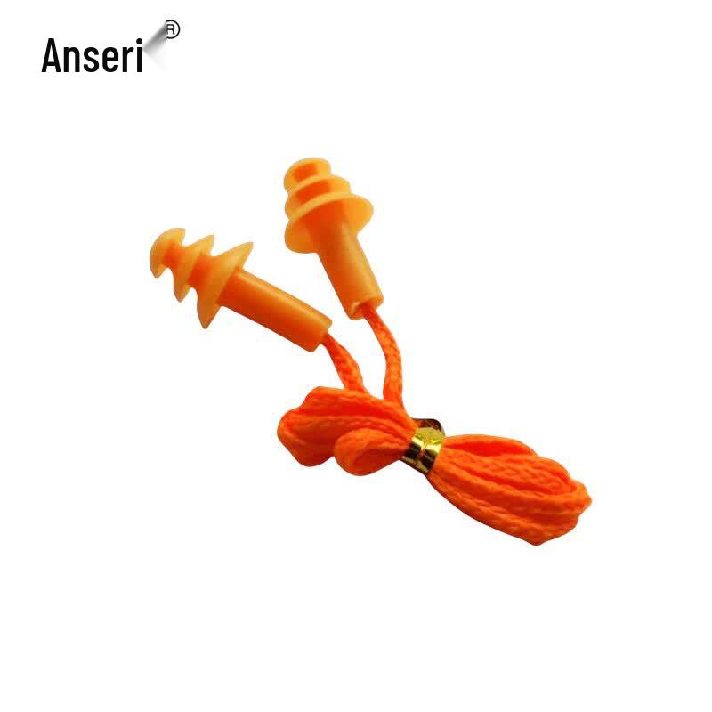 Многоразовые силиконовые беруши Ansell с проводом (25 пар)