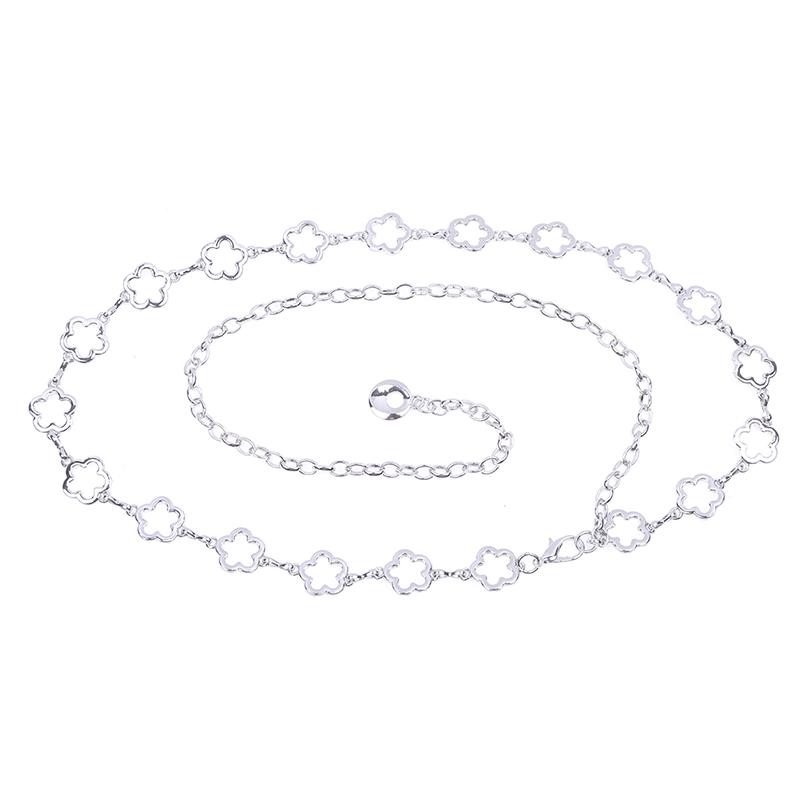 Металлическая полая цветочная цепочка на талию для женщин, декоративные ремни, цепочка для тела