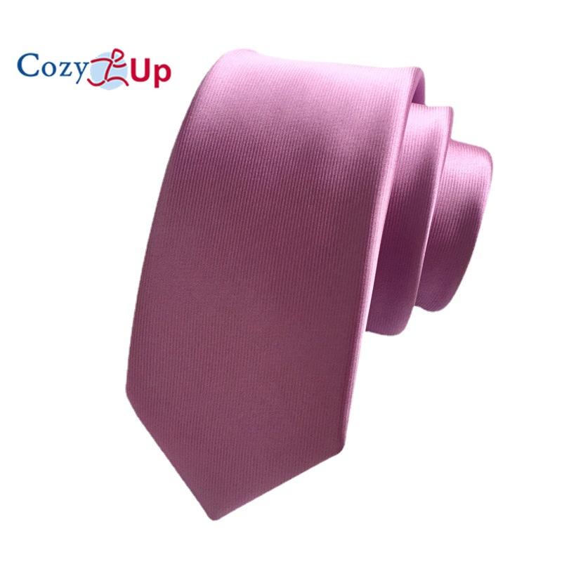 Cozy Up Solid Color Tie Men Thin and Narrow Version Formal Dress Business Wedding 148x6x3.5cm