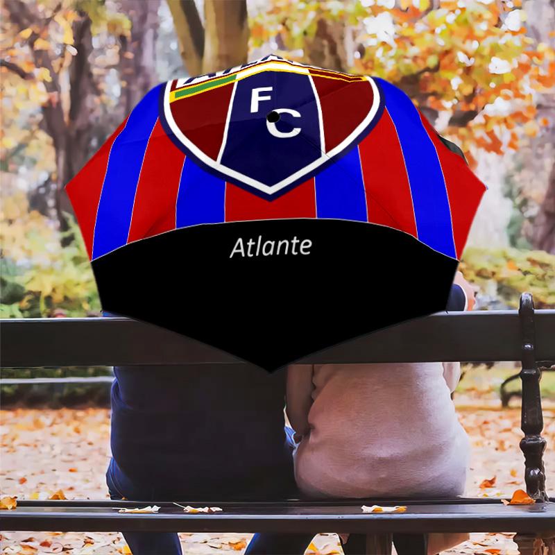 Зонт-автомат с узором Atlante FC, портативный и складной дизайн, 8 спиц, рождественский или день рождения подарок.