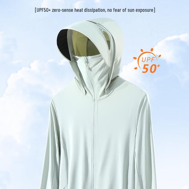 Мужская рубашка WEZHO с ледяным шелком, UPF50+, съемным козырьком, для защиты от солнца, для рыбалки
