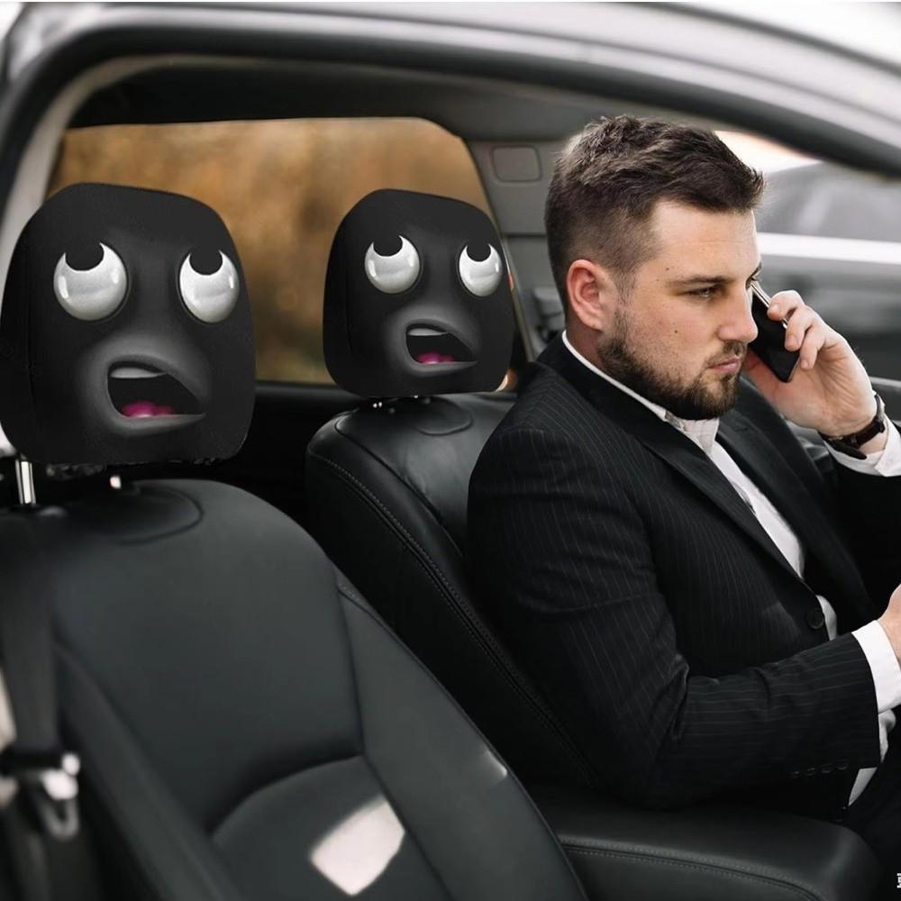 1 шт. Черный чехол на подголовник автомобиля с рисунком черепа, дышащий подголовник сиденья автомобиля, наволочка для автомобильной подушки, Хэллоуин