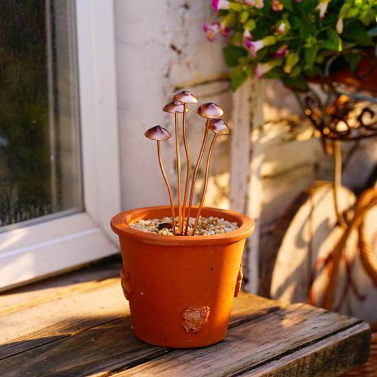 Грибной металлический декоративный садовый кол, нержавеющий, устойчивый к коррозии, простая установка, уличная дорожка, патио, гриб