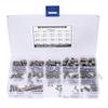 300Pcs Hex Grub Screw Kit Combination Boxed 304 Stainless Steel with 6 Wrench Fasteners