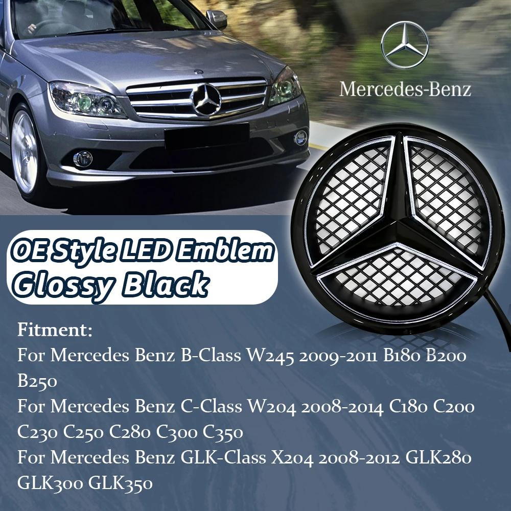Новые Горячие 2026 Хром Черные Эмблемы в OE Стиле Для Mercedes Benz B C GLK W245 W204 X204 Высококачественный ABS Передняя Решетка Подсвечиваемая Sta