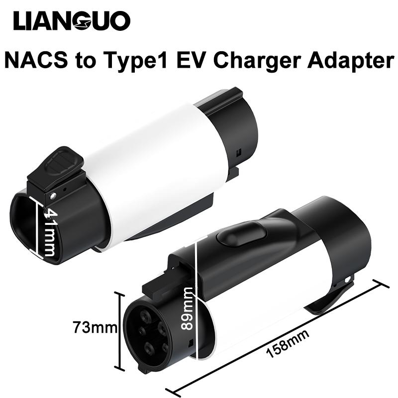 NACS to Type1 EV Charger Adapter Electric 50A Vehicle Charging Connector for TPC to Type1/J1772 Car Charger