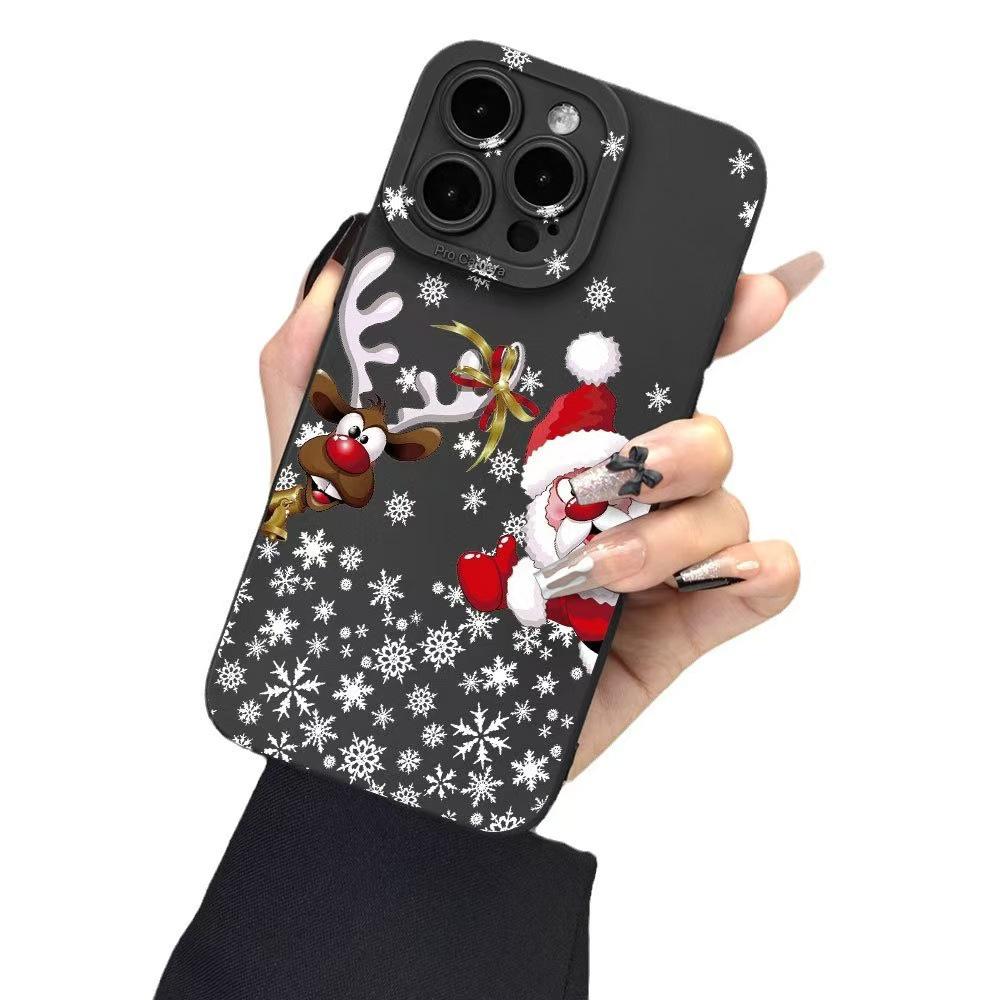 Чехол для iPhone Санта-Клаус для 16 Pro Max, 15 Pro, 14 Plus, 13, X - Новая модель, Креативный и Модный