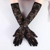 1 Pairs Elegant Women Long Lace Wedding Gloves Sexy Mesh Tulle Full Finger Glove Elasticity Mittens Arm Warmer Dress Accessories