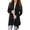 Women's Asymmetrical Open Front Knit Cardigan Long Sleeve Casual Cover Up Loose Fit