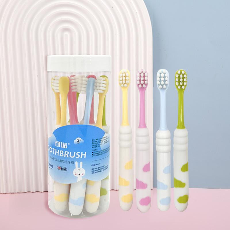 Children's Cute Eco-Friendly Baby Teething Toothbrush Plastic Handle Soft 0.15mm Nylon/PBT Bristles Regular Size Home Use
