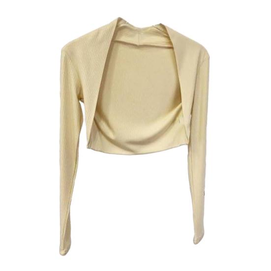 Yousheng Солнцезащитная одежда, однотонная, с длинным рукавом, облегающая, солнцезащитная куртка, универсальный однотонный костюм для танцев и йоги