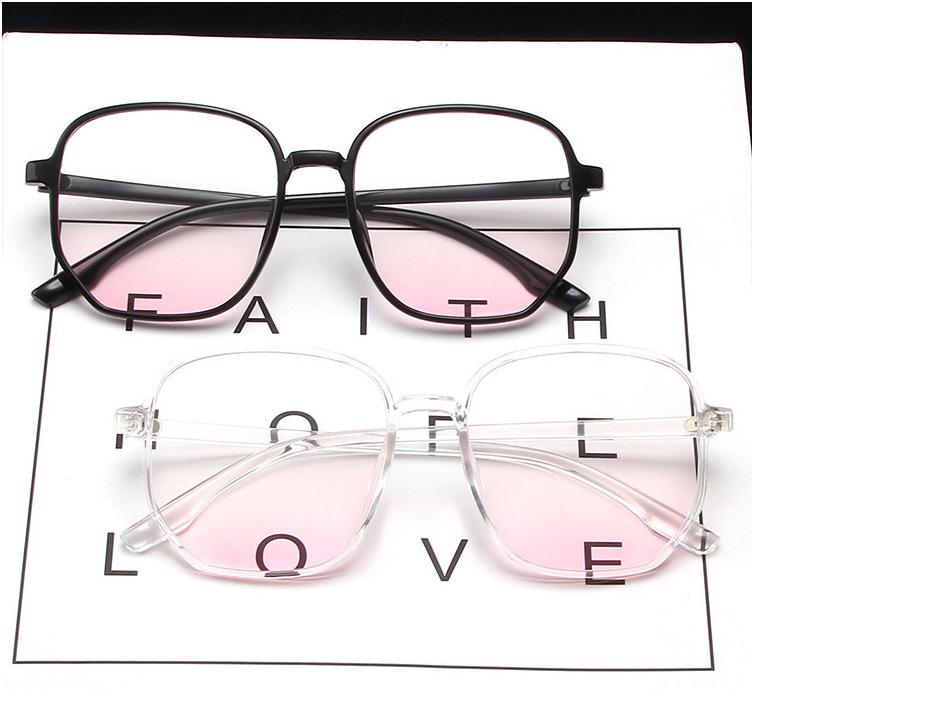 Pink Blusher Gradual Glasses Fashion Computer Anti Blue Light Goggle Women's Girl Decorative Cute Eyewear Glasses