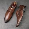 Мужская повседневная кожаная обувь для свадьбы и вечеринки Деловая кожаная обувь