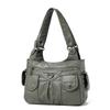 Fashionable Large-capacity Soft Leather Casual Single-shoulder Handbag and Cross-shoulder Tote Bag