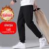 2023 Мужские зимние повседневные спортивные штаны из утолщенного хлопка и овчины