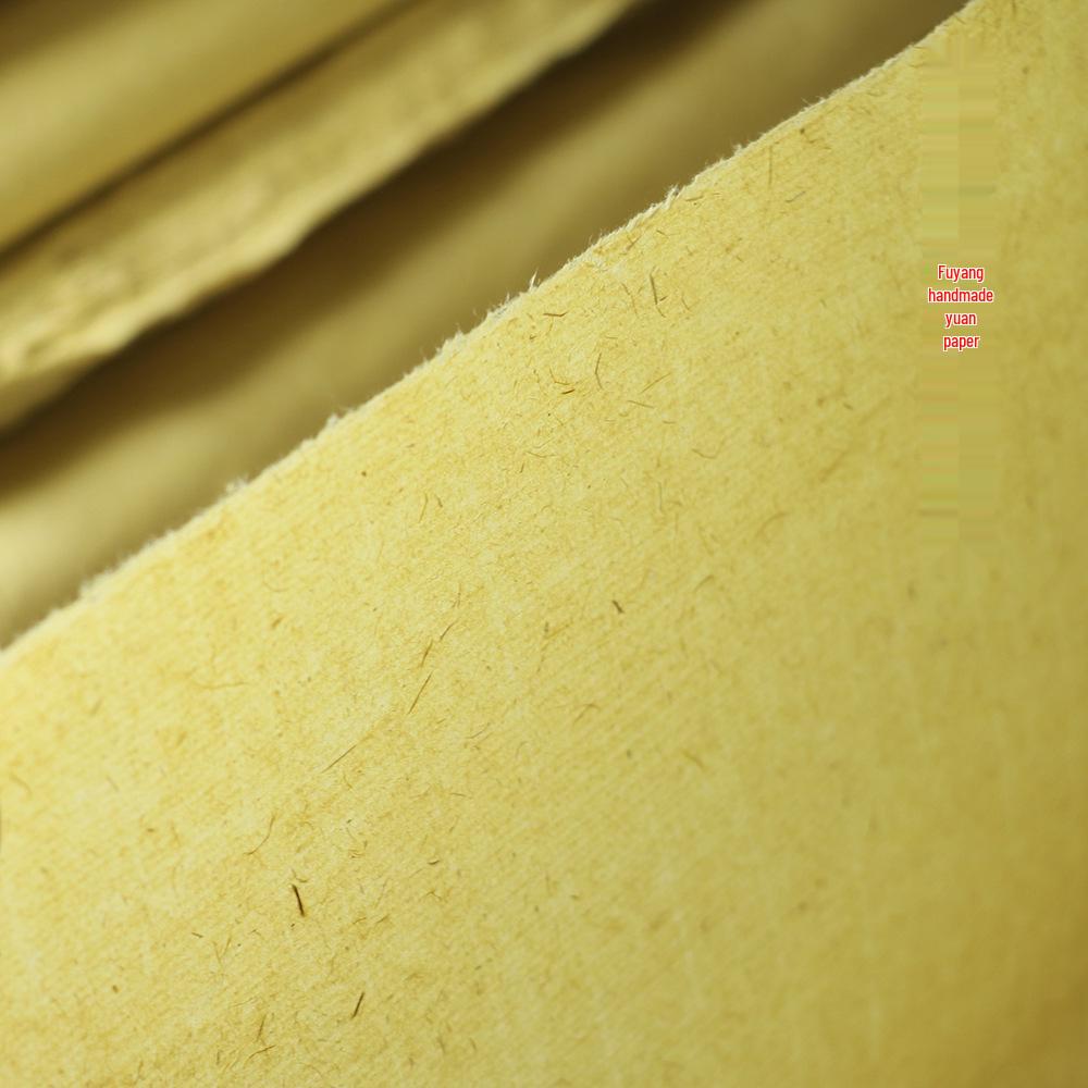 70 Sheets Thickened Yuan Paper - Half-Cooked Bamboo Pulp Antique Calligraphy & Painting Practice Paper with Deckle Edge