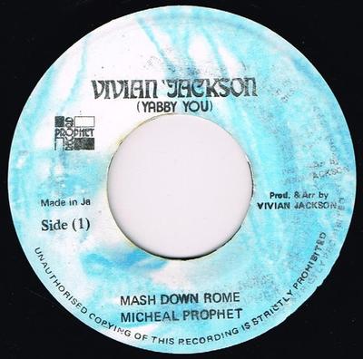Пластинка 7 дюймов MICHAEL PROPHET Mash Down Rome NONE Prophet Record Ямайка Регги Ска Даб Б/у