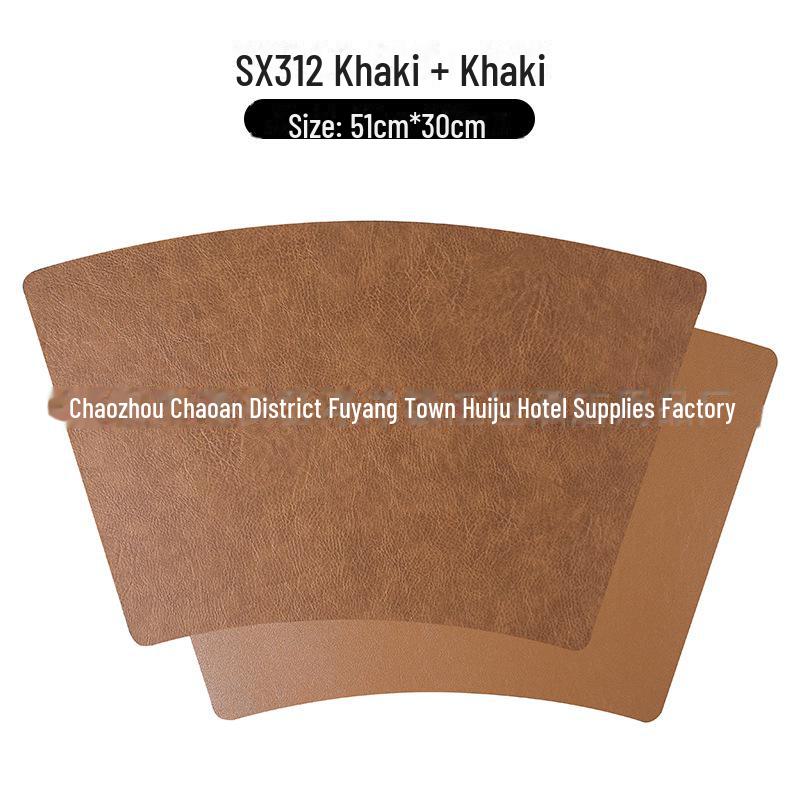Двусторонние кожаные плейсматы в скандинавском стиле: Нескользящие, водонепроницаемые, теплоизоляционные подкладки для столов дома и в отеле