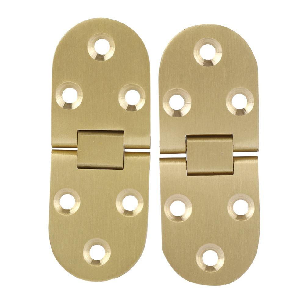 2pcs Round Edge Drop Leaf Hinge 80x30mm Flap Hinge Solid Hinge Folding Table
