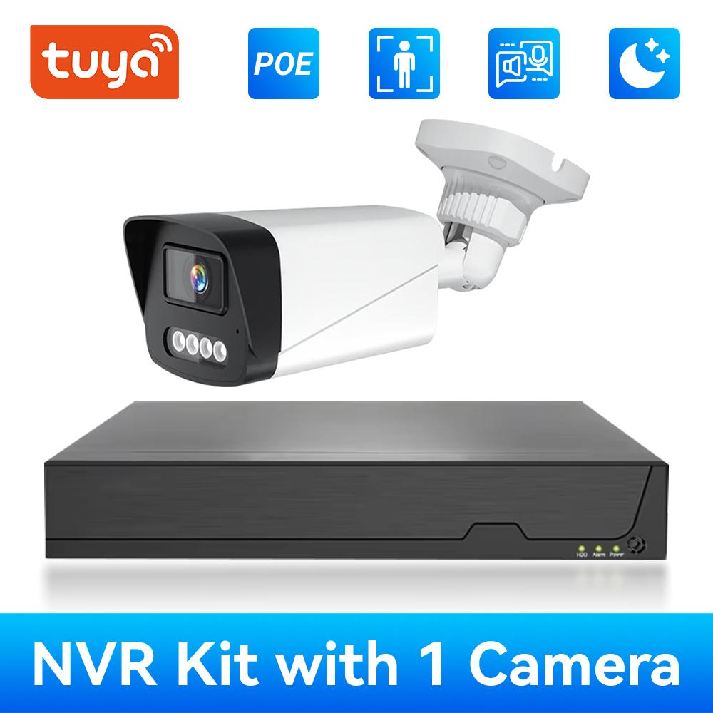 4K POE IPC Camera 8MP Ultra HD Outdoor Security CCTV with Color Night Vision, Human Vehicle Detection, IP66, Support Tuya APP
