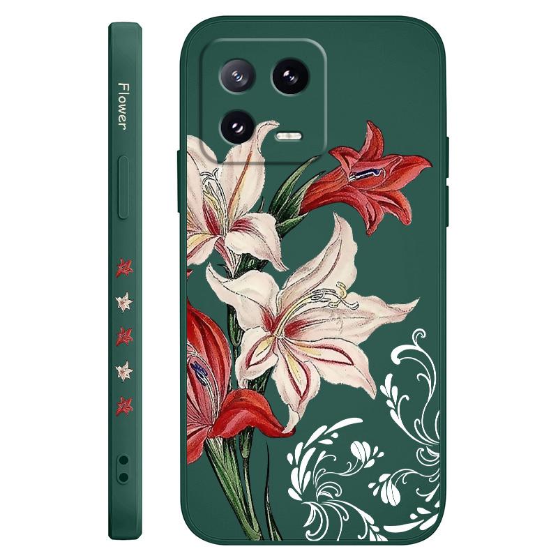 Соблазнительный Цветочный Чехол Для Телефона Для Xiaomi Mi 15 14 14T 13 13T 12 12X 12T 12S 11 11T 10 10T 9 9T Pro Lite Жидкий Силиконовый Чехол
