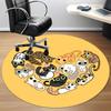 1pc Cat Love Office Round Area Rug,  Mat Suitable For Office, Under Office Chairs Bedroom Living Room Home Decor, Room Deco