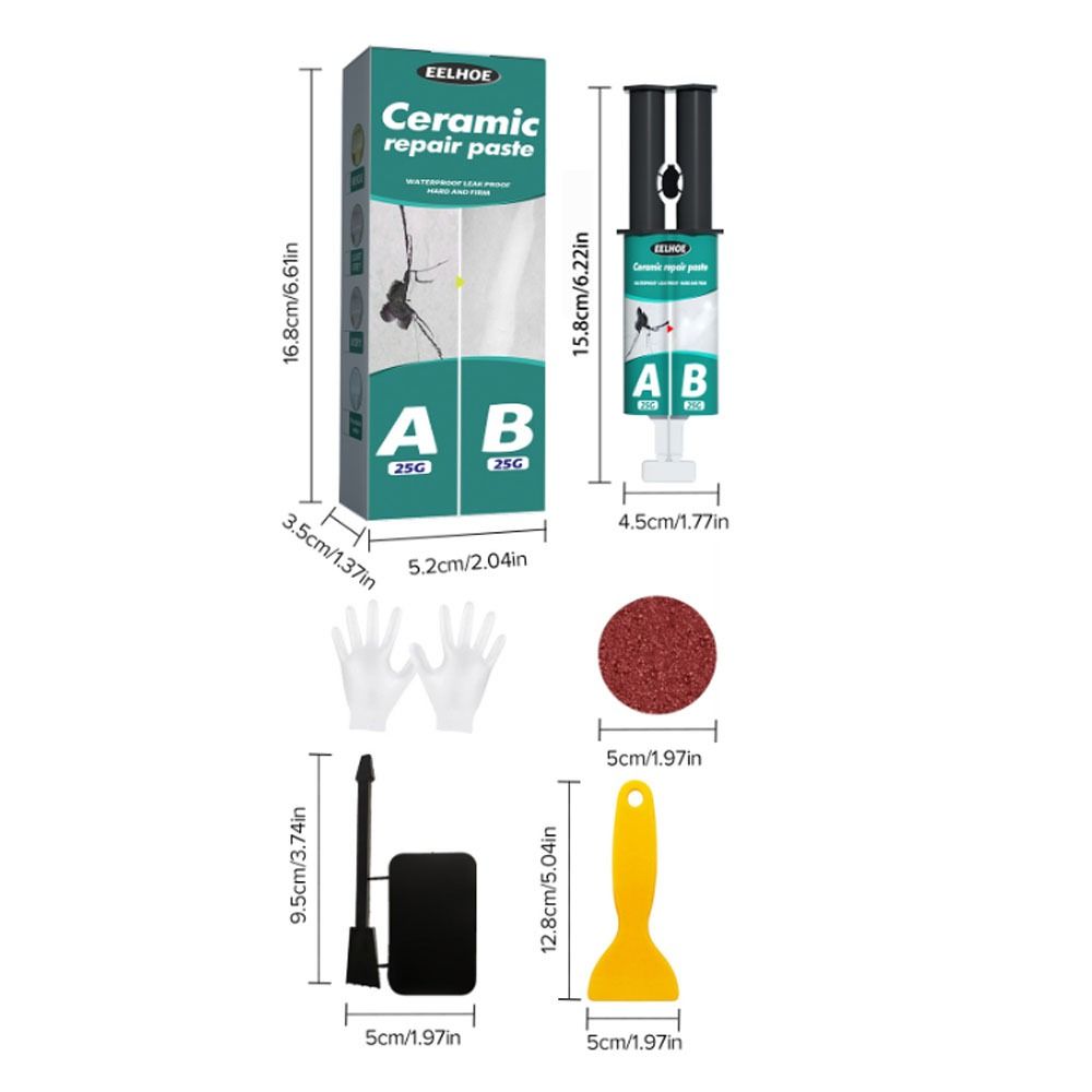 Tools for Repairing Cracks Dents Tile Repair Paste Tile Repair AB Glue Set Ceramic Repair Paste