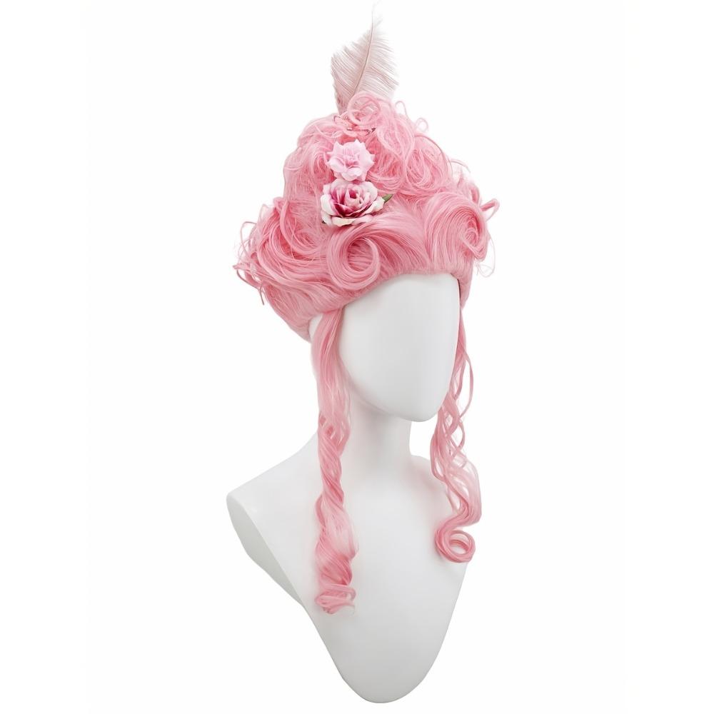 with Artificial Flower Vintage Court-style Voluminous Curls  Historical Reenactors