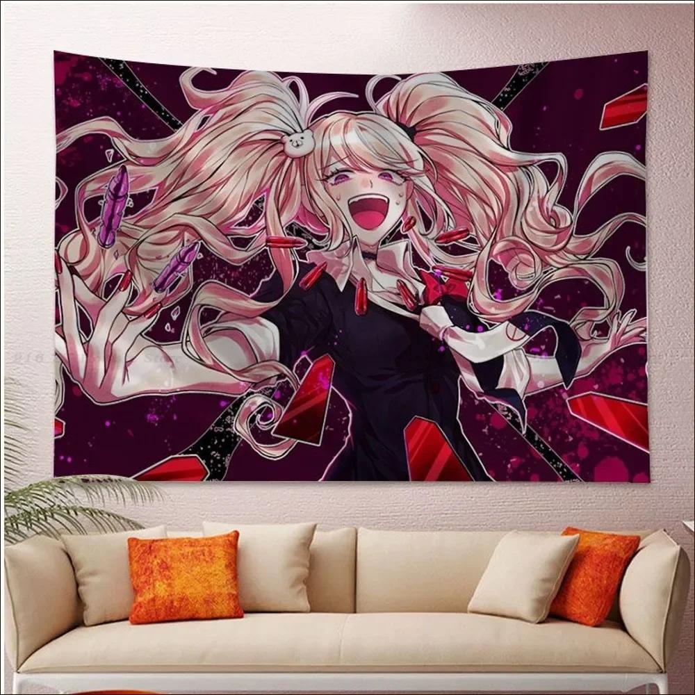 Настенный гобелен Аниме Danganronpa Стильный Хаджиме Нагито Арт Смелый Акцент для Комнаты Поклонников Мистического Аниме Danganronpa
