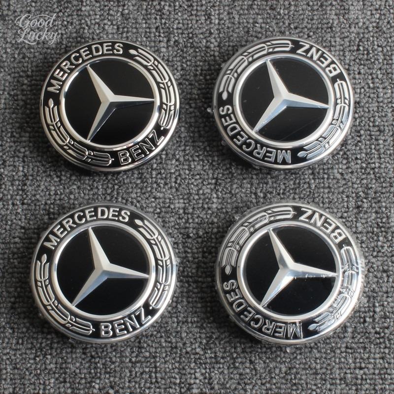 YDC4   75mm Car Wheel Hub Cap Center Hub For Mercedes Benz AMG class W205 W203 GLC GLK W206 W220 W211 A180 Cap Rim Cover Accessories