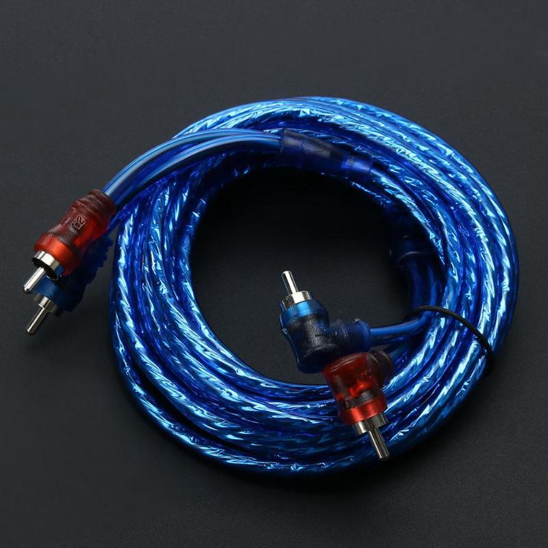 5 метров 2 RCA на 2 RCA штекер автомобильная аудиосистема усилитель плетеный медный кабель RCA аудио кабель для модификации автомобиля автомобильные аксессуары