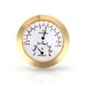 Round Guitar/Violin Case Thermometer/Hygrometer for Cases, Room Accessories (Golden)