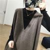 Women's Casual V-neck Knitted Vest for Autumn Spring