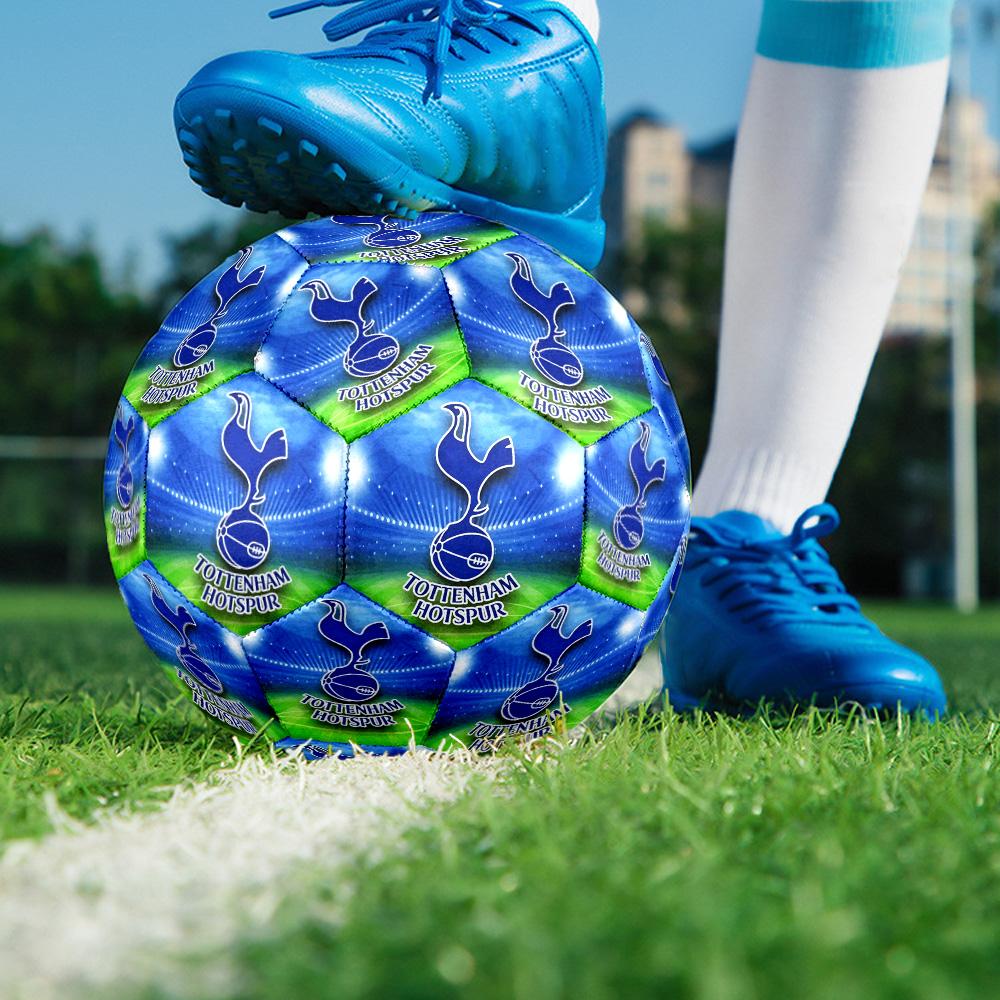 Tottenham Crest Design Printed Size 5 Soccer Balls, High-Quality, Anti-Slip, Protective Football, A Unique Gift , Birthdays, Christmas Gifts