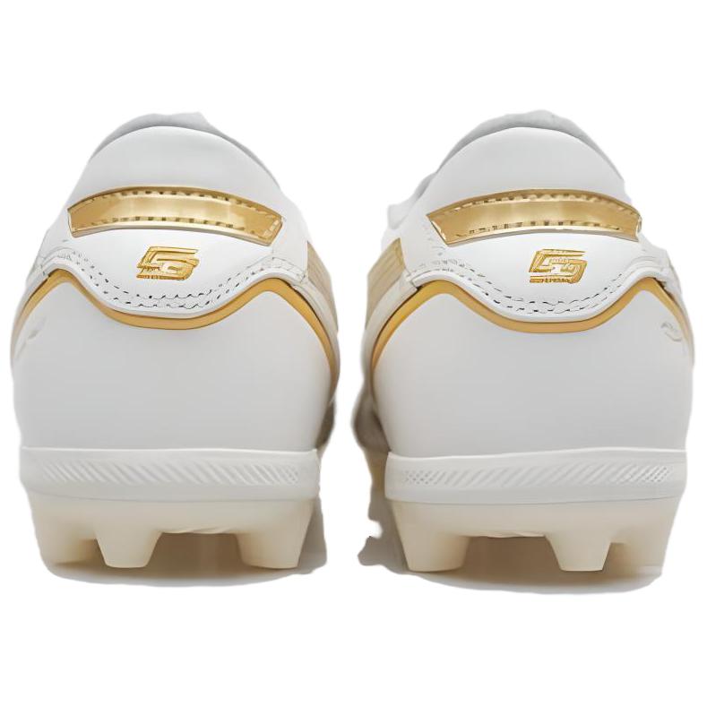 Asics C3 Удобные AG Искусственное покрытие Кожа кенгуру Скользкие Футбольные бутсы Мужские Белый Золотой 1103A121-104