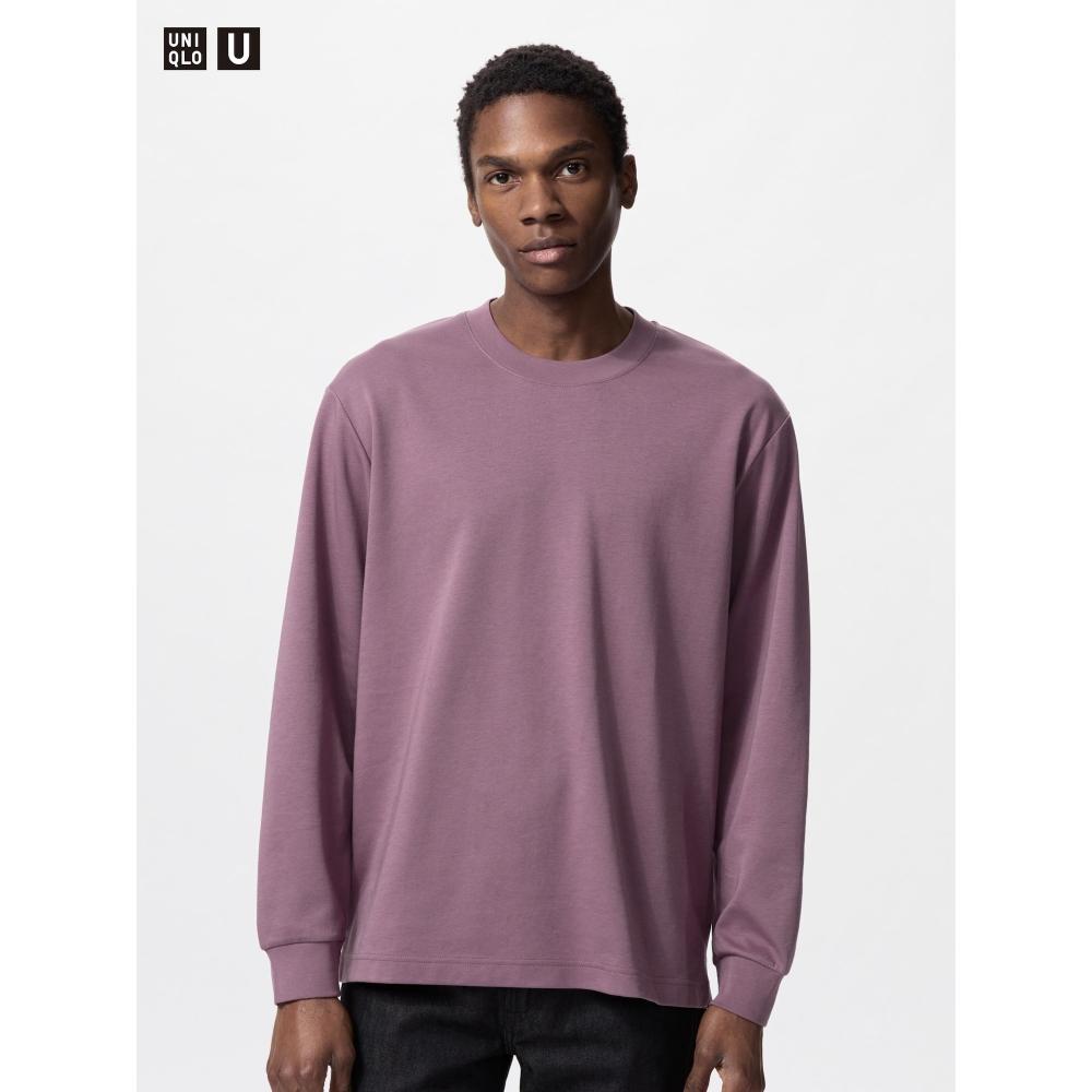 Uniqlo Футболка Airism Cotton Crewneck с длинным рукавом