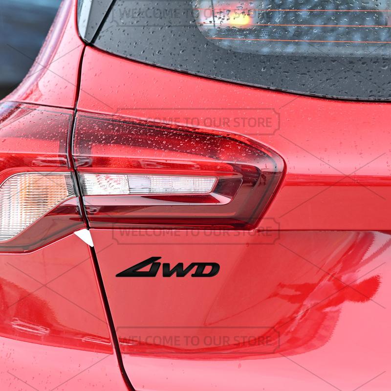Car 3D Metal 4WD AWD Body Emblem Badge Decals Auto Tail Sticker For G80 GV70 GV80 GV60 G70 G90 GV90 Essentia I20 I30 Tucson