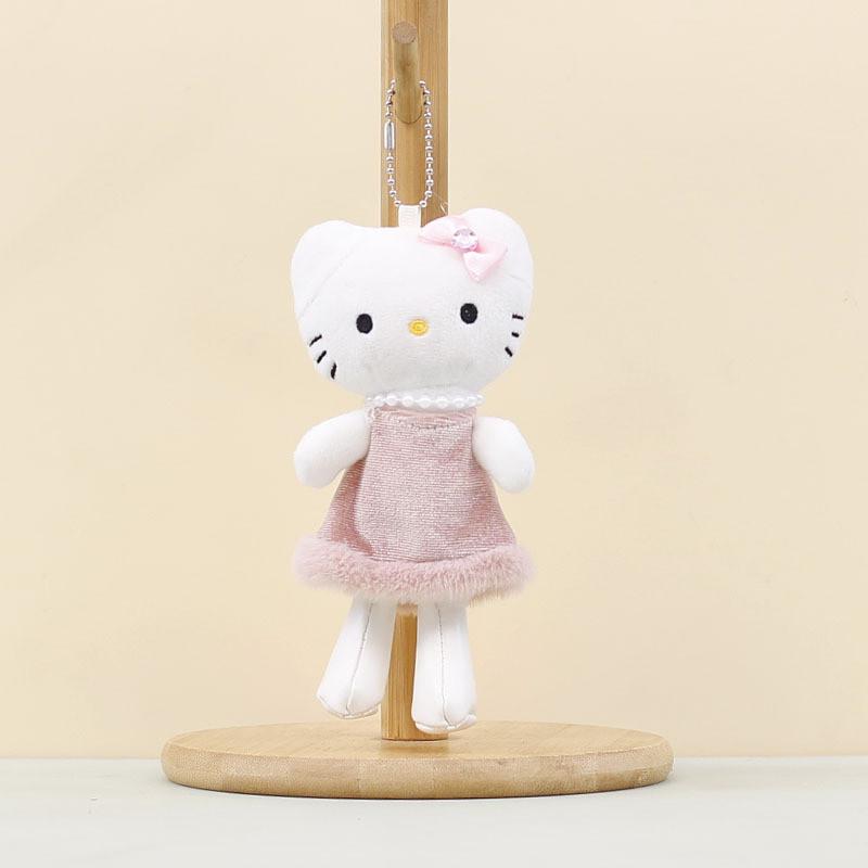 Plush Cat Keychain With Pp Cotton Filling For Cute Bag Decoration And Gift