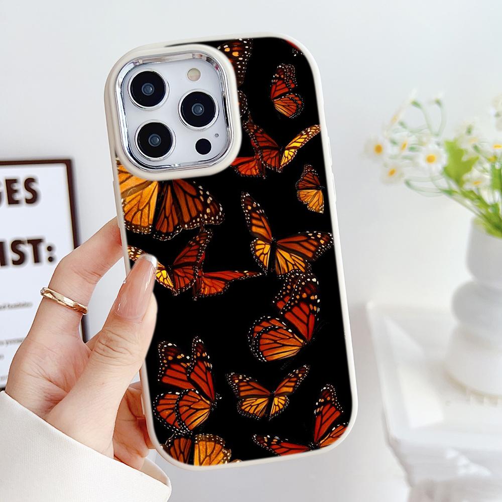 LZ4 Butterfly art design мягкий чехол для телефона Samsung S24 Ultra S23 Plus S21 FE A16 A54 A52 A06 Infinix Hot 40 30i защита объектива противоударный чехол