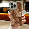Cactus Pattern Plating Phone Case For Iphone 16 17 Pro Max Air 16E 14 15 Plus 12 13 Mini Anti-Fall Airabag Cover