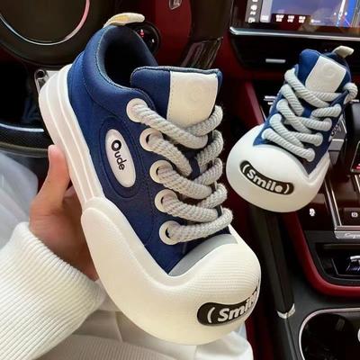 2023 Женская вулканизированная обувь. Новая роскошная дизайнерская спортивная обувь на платформе со шнуровкой. Удобная повседневная обувь для улицы. Женская обувь.