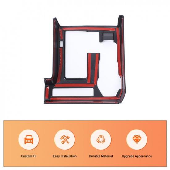 Glossy Black Center Console Gear Shift Panel Cover For Toyota Tacoma 2024+