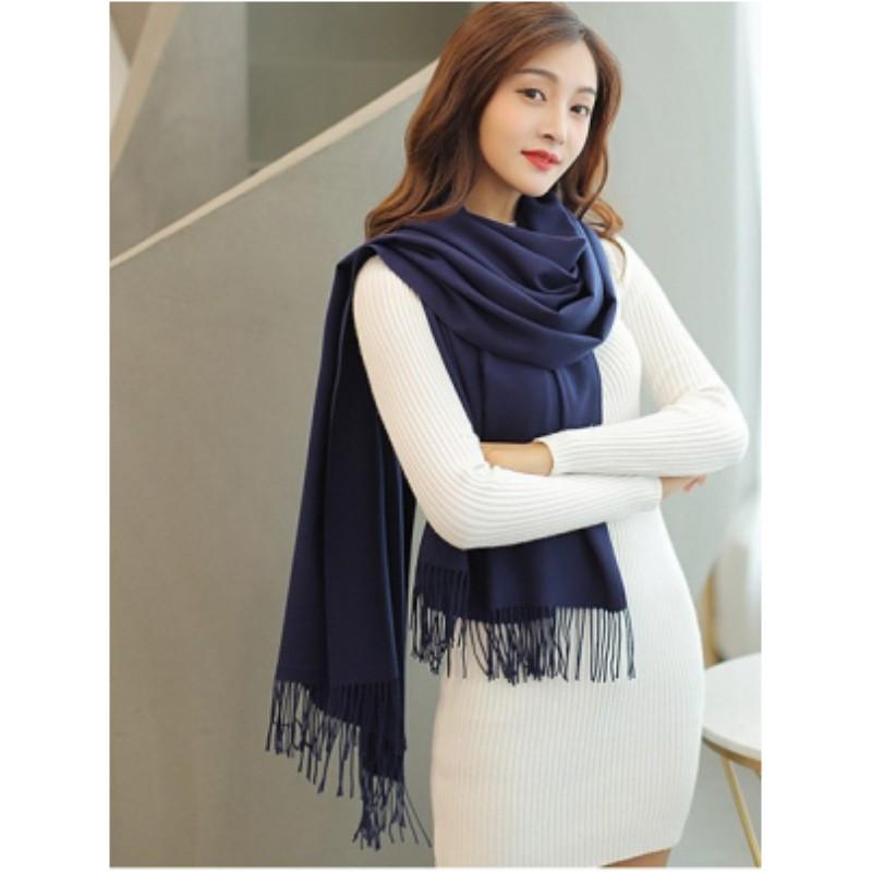 Solid Color Elegant Literary Scarf