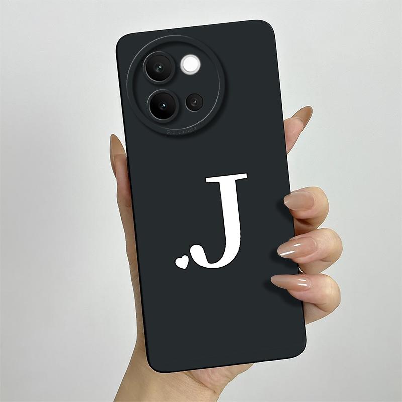 For Vivo V40 Lite Case 2024 Cute Letters Shockproof Capa Liquid Silicone Back Protector Phone Cover For Vivo V40 Lite 5G Bumper