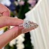 2-Carat Pigeon Egg Flash Comparable To Ice Flower Cut Inlaid Zircon Marriage Proposal Open Ring Female, Fashionable Wedding Ring