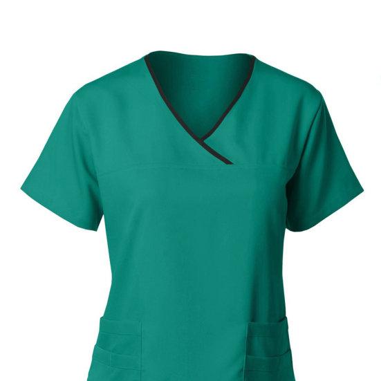 2 шт./компл., комплект женской больничной формы, комплект с круглым вырезом, застежкой-молнией, короткими рукавами, карманами, топ, брюки с эластичной резинкой на талии, быстросохнущий больничный стоматологический костюм медсестры