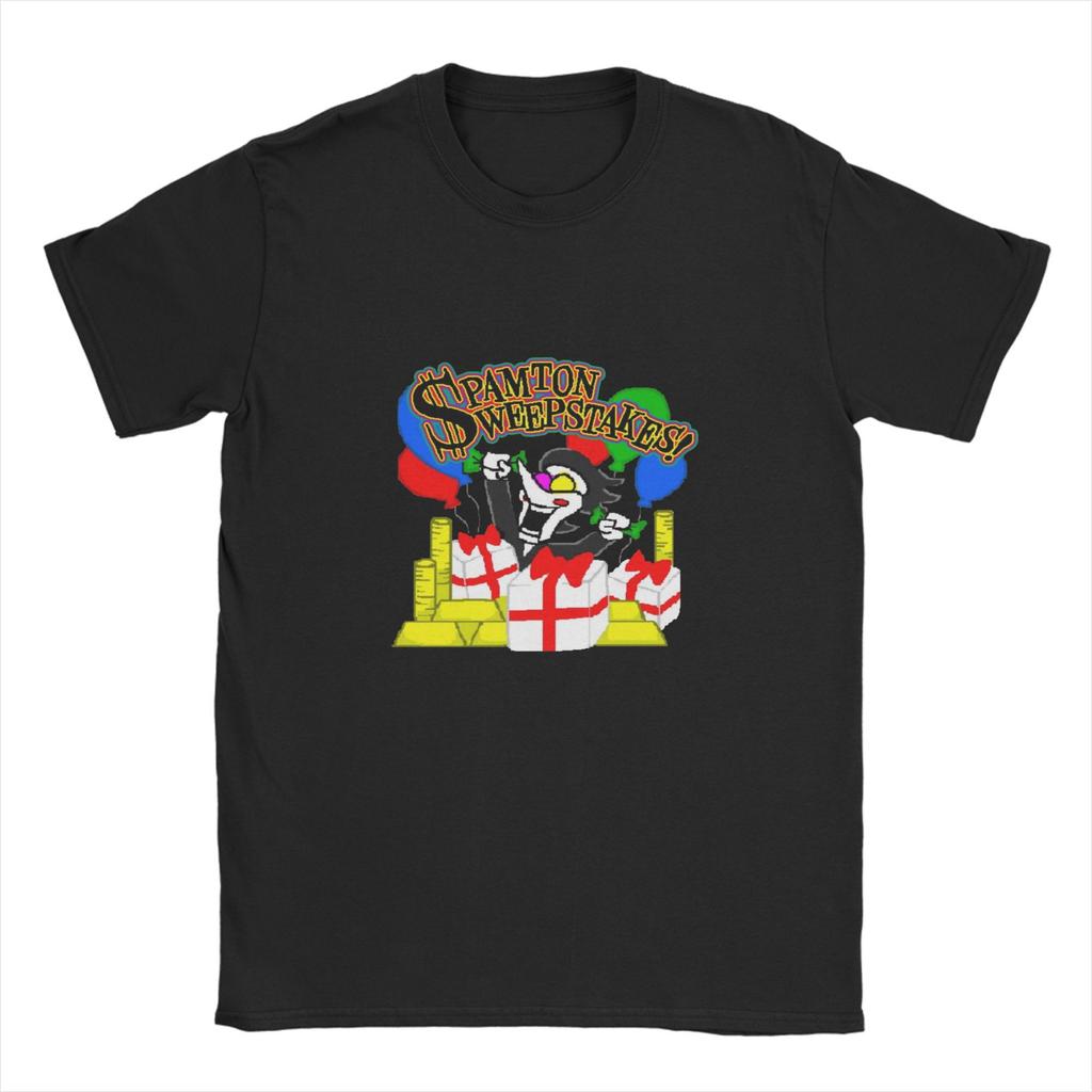 Men Women Spamton and Tenna Child of Divorce Deltarune Game T Shirt Cotton Graphic Printing Tee Shirts Clothing Outfits Tops