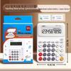 Deli TE66 Renjiao Desktop Calculator (White) - 10-Digit Display, Ideal for Primary School Use
