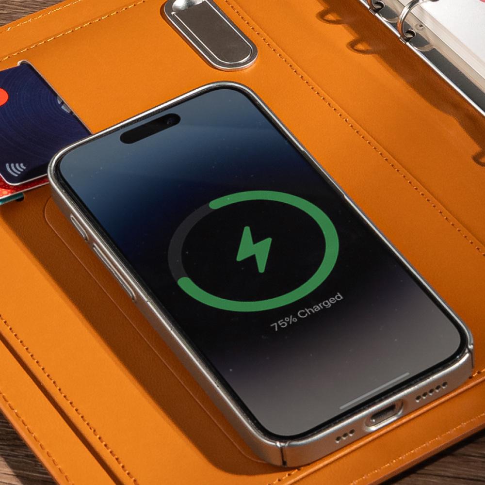 Multifunctional Wireless Charging Loose-Leaf Notebook with USB Drive Notepad